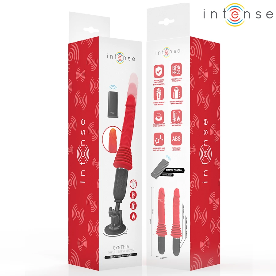 INTENSE - CYNTHIA REMOTE CONTROL THRUSTING VIBRATOR WITH HEAT